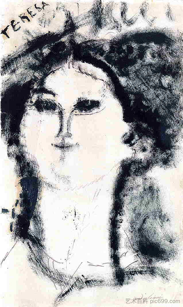 修女 Teresa (1915; Paris,France  )，阿梅代奥·莫迪利亚尼