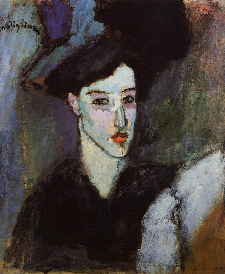 犹太女人 The Jewish Woman (1908; Paris,France ),阿梅代奥·莫迪利亚尼
