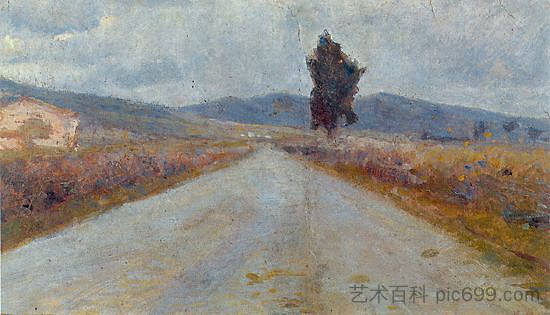 托斯卡纳路 The Tuscan Road (1899; Paris,France  )，阿梅代奥·莫迪利亚尼