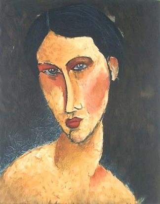 蓝眼睛的年轻女孩 Young Girl with Blue Eyes (c.1917; Paris,France                     )，阿梅代奥·莫迪利亚尼