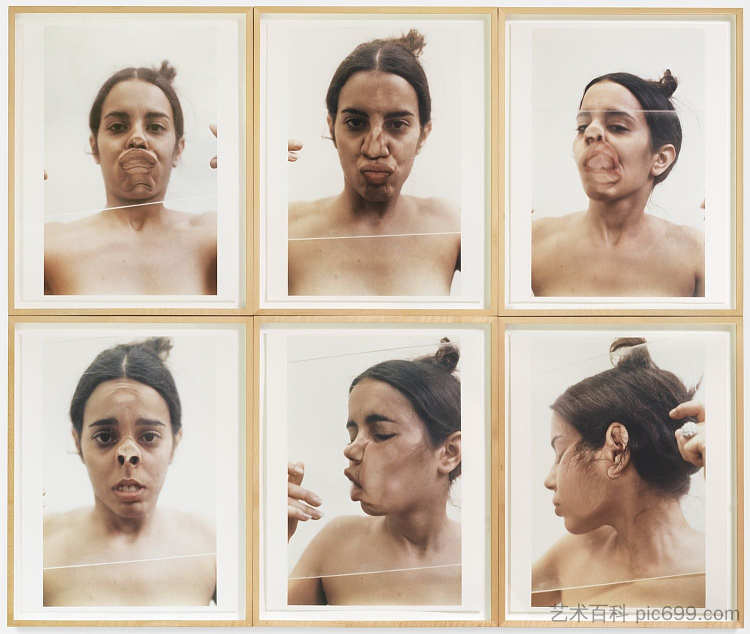 无题（身体印记上的玻璃），“脸” Untitled (Glass on Body Imprints), "Face" (1972)，安娜·门迪塔