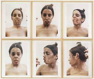 无题（身体印记上的玻璃），“脸” Untitled (Glass on Body Imprints), “Face” (1972)，安娜·门迪塔