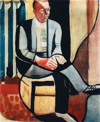 作家多伦的肖像 Portrait of the Writer M. Doleng (1929)，阿纳托尔佩特里茨基