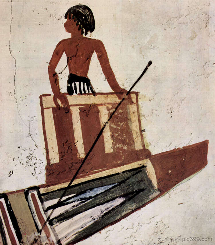 渔夫与箭 Fisherman with Arrow (c.1422 - c.1411 BC)，古埃及