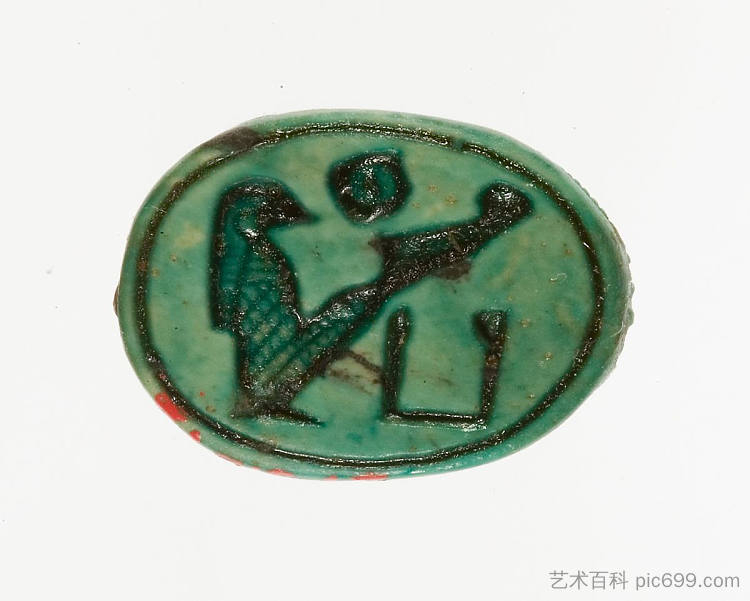 刻有名字的圣甲虫 马特卡雷（哈特谢普苏特） Scarab Inscribed with the Name Maatkare (Hatshepsut) (c.1479 - c.1458 BC)，古埃及