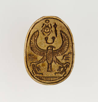 刻有图特摩斯一世王位名字的圣甲虫 Scarab Inscribed with the Throne Name of Thutmose I (c.1504 – c.1492 BC)，古埃及