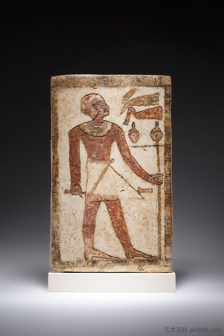 一个男人的石碑 Stela of a Man (c.2030 - c.1981 BC)，古埃及