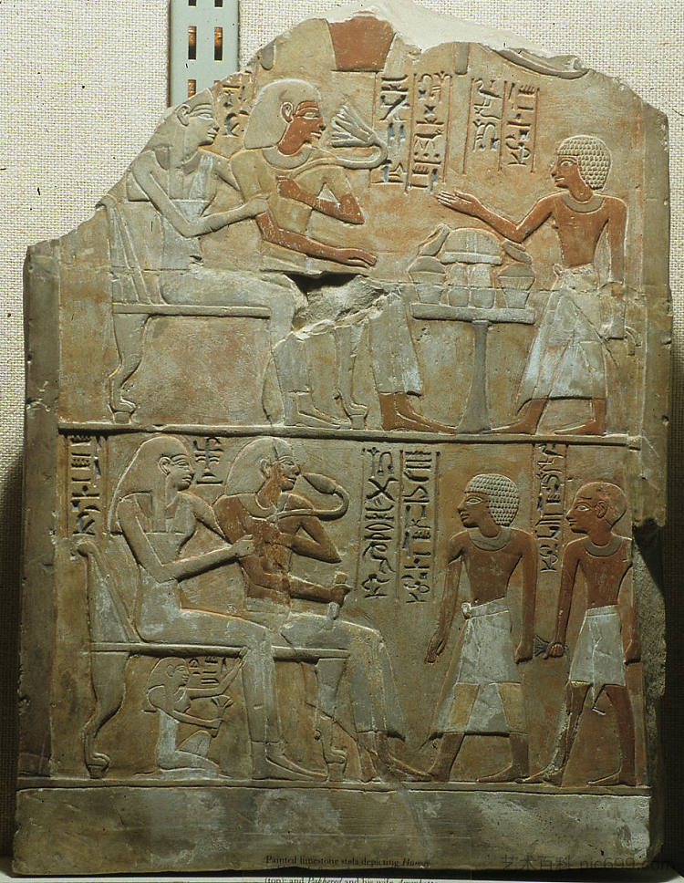 抄写员阿蒙霍特普的石碑 Stela of the Scribe Amenhotep (c.1550 - c.1295 BC)，古埃及