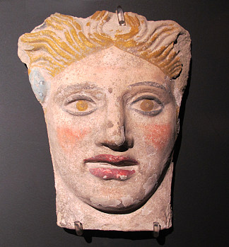 Gorgon Head Antefix，可能来自塔兰托 Gorgon Head Antefix, perhaps from Taranto (c.400 BC)，古希腊绘画和雕塑