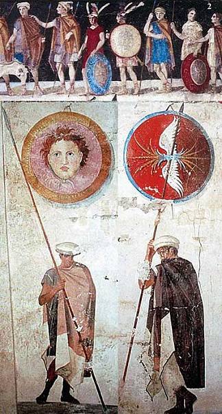 来自希腊塞萨洛尼基的Agios Athanasios的马其顿墓壁画 Macedonian Tomb Fresco from Agios Athanasios, Thessaloniki, Greece (c.350 BC)，古希腊绘画和雕塑