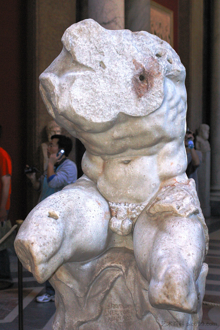 Belvedere Torso，雅典的阿波罗尼乌斯 Belvedere Torso, by Apollonius of Athens (c.200 BC)，古希腊绘画和雕塑