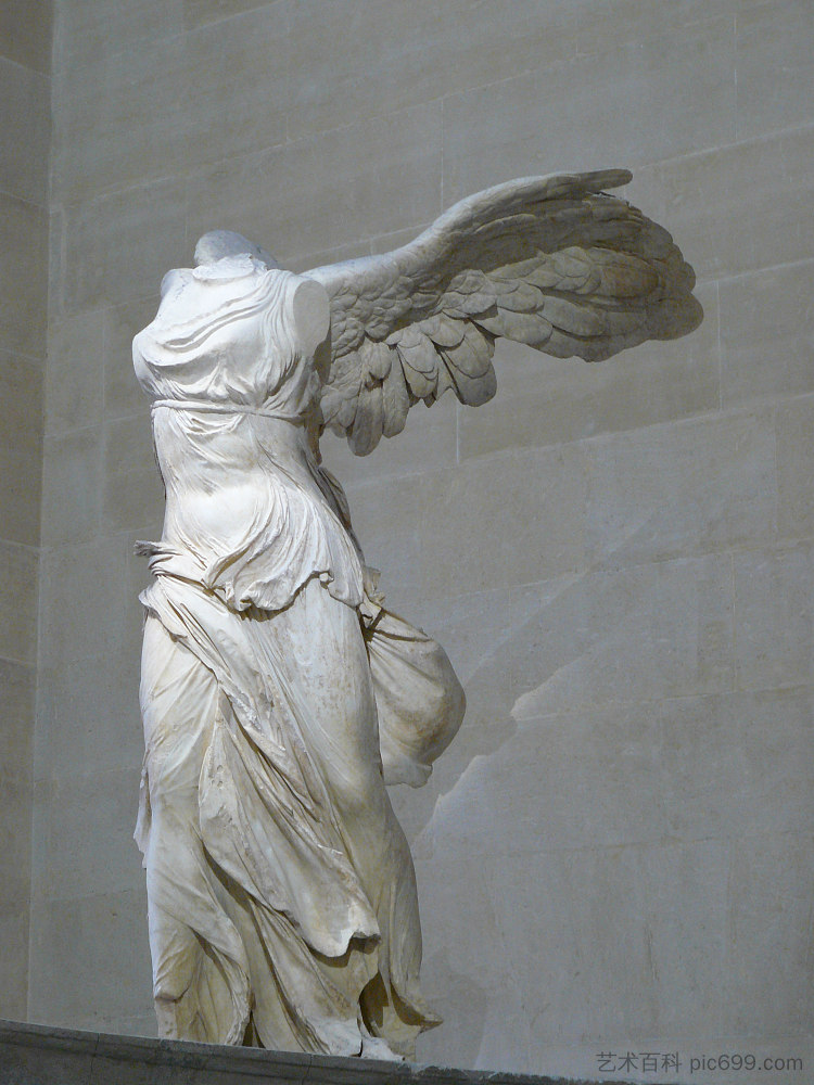 萨莫色雷斯的胜利之翼（萨莫色雷斯的耐克） Winged Victory of Samothrace (Nike of Samothrace) (c.200 - c.190 BC)，古希腊绘画和雕塑