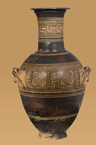 来自克拉米科斯的阁楼中几何双耳瓶 Attic Middle Geometric Amphora from Kerameikos (c.800 BC)，古希腊陶器