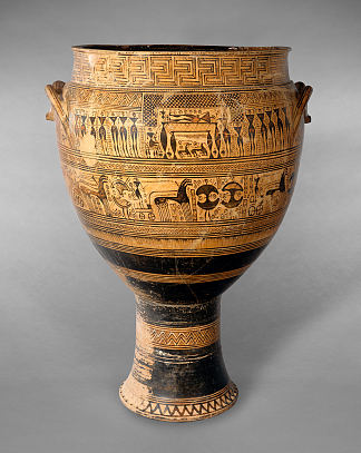 赫希菲尔德陨石坑 Hirschfeld Krater (c.735 BC)，古希腊陶器