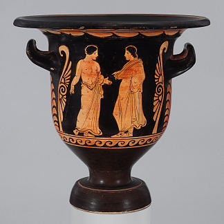 兵马俑钟形石坑（混合碗） Terracotta Bell Krater (mixing Bowl) (c.350 BC)，古希腊陶器