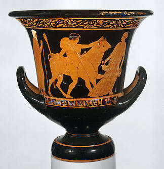 赤陶花萼陨石坑（用于混合葡萄酒和水的碗） Terracotta Calyx Krater (bowl for Mixing Wine and Water) (c.430 BC)，古希腊陶器