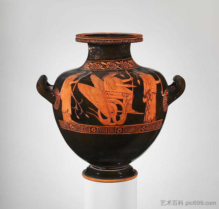 兵马俑九头蛇 - 卡尔皮斯（水罐） Terracotta Hydria - Kalpis (water Jar) (c.450 BC)，古希腊陶器