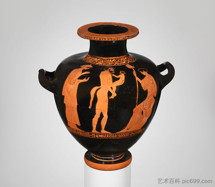 兵马俑九头蛇 - 卡尔皮斯（水罐） Terracotta Hydria - Kalpis (water Jar) (c.450 BC)，古希腊陶器