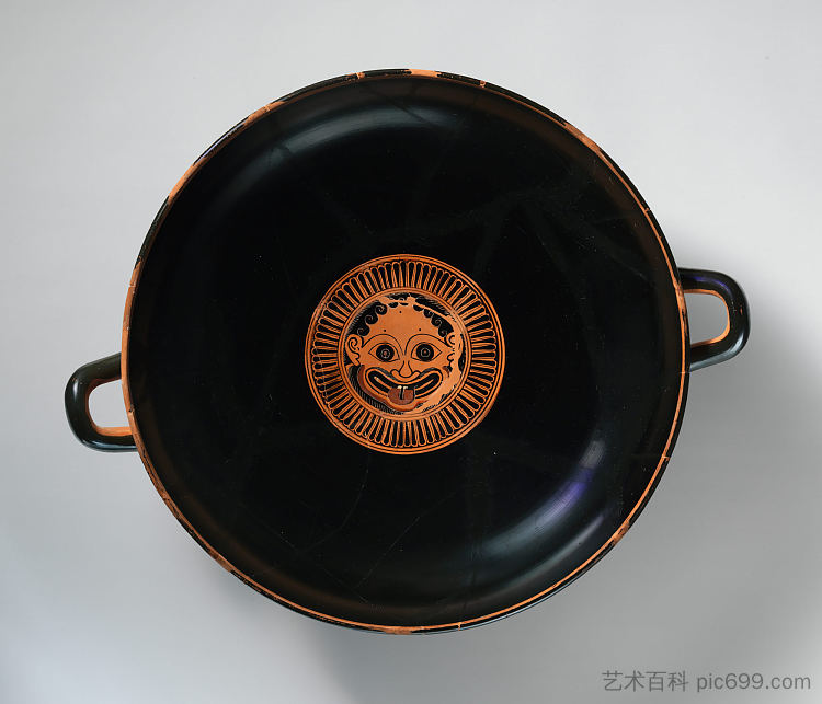 赤陶凯利克斯 - 眼杯（饮水杯） Terracotta Kylix - Eye Cup (drinking Cup) (c.530 BC)，古希腊陶器