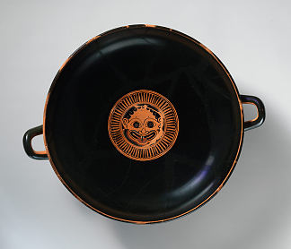 赤陶凯利克斯 – 眼杯（饮水杯） Terracotta Kylix –  Eye Cup (drinking Cup) (c.530 BC)，古希腊陶器