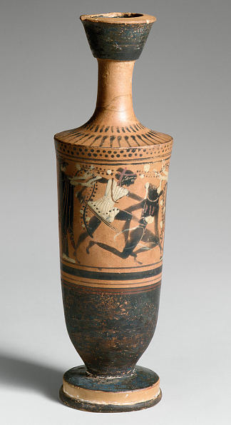 兵马俑（油瓶） Terracotta Lekythos (oil Flask) (c.500 BC)，古希腊陶器