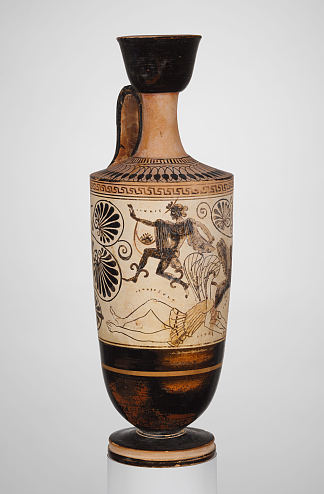 兵马俑（油瓶） Terracotta Lekythos (oil Flask) (c.500 BC)，古希腊陶器