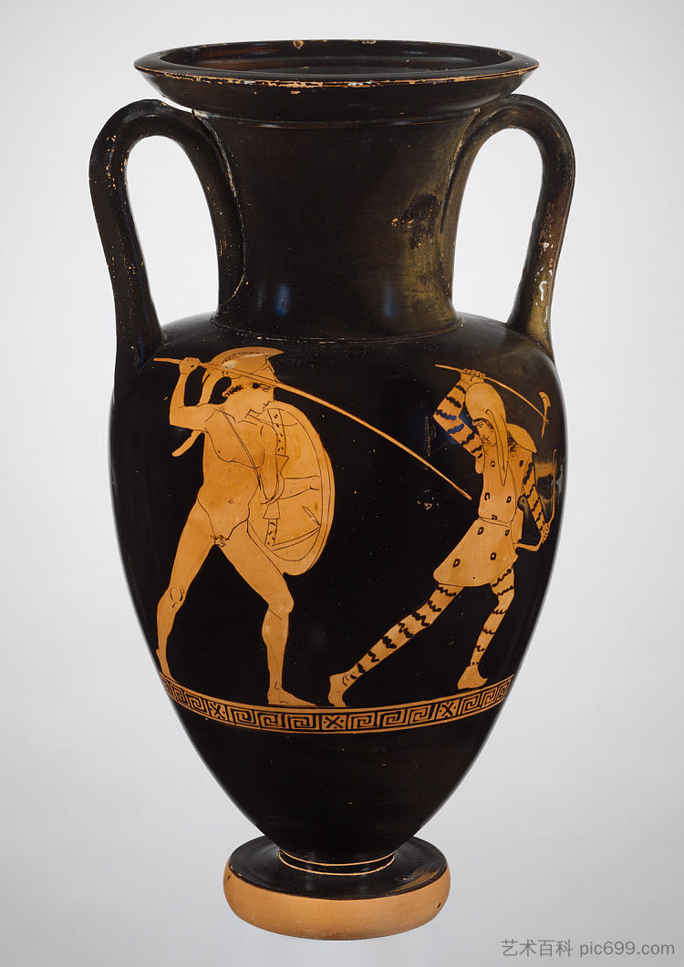 兵马俑诺兰颈双耳瓶(罐子) Terracotta Nolan Neck Amphora (jar) (c.430 BC),古希腊陶器