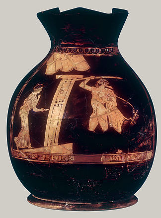 兵马俑，乔斯（水壶） Terracotta Oinochoe, Chous (jug) (c.420 BC)，古希腊陶器