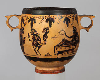 兵马俑天福斯（深饮杯） Terracotta Skyphos (deep Drinking Cup) (c.350 BC)，古希腊陶器