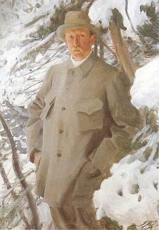 画家布鲁诺·利耶福斯 The Painter Bruno Liljefors (1906)，安德斯·左恩