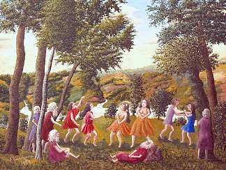 风景中的希腊舞蹈 Greek Dance in a Landscape (1937)，安德烈·博尚