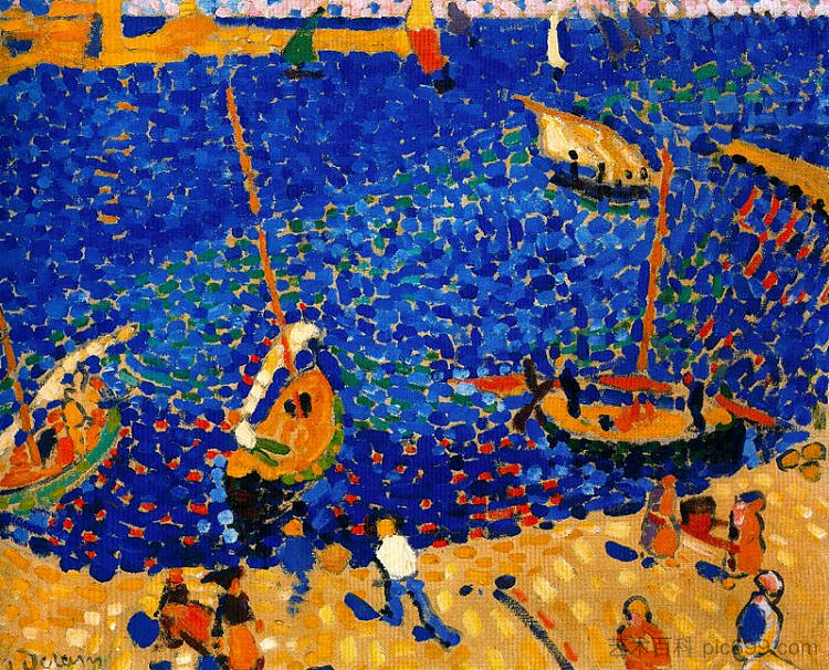 科利尤尔的船 Boats at Collioure (1905)，安德烈·德朗