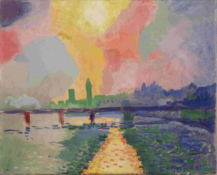 查令十字桥, 伦敦 Charing Cross Bridge, London (1906),安德烈·德朗