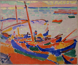 渔船， 科利尤尔 Fishing Boats, Collioure (1905)，安德烈·德朗