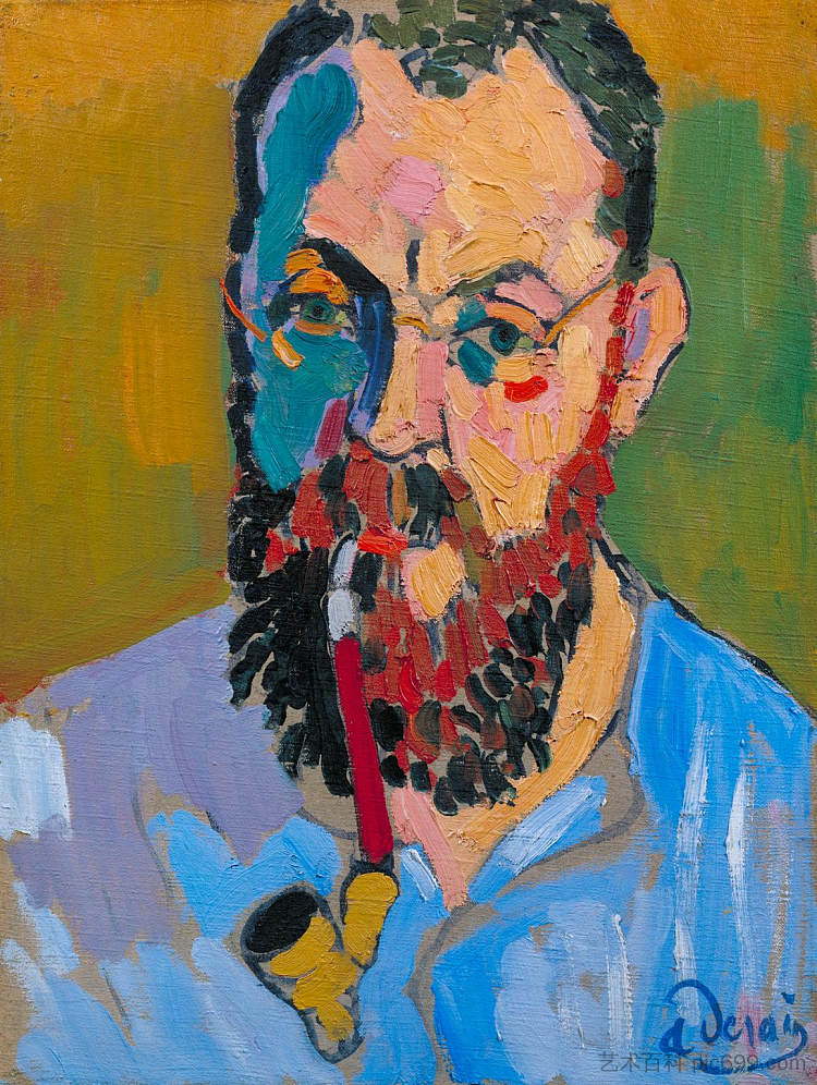 马蒂斯画像 Portrait of Matisse (1905)，安德烈·德朗