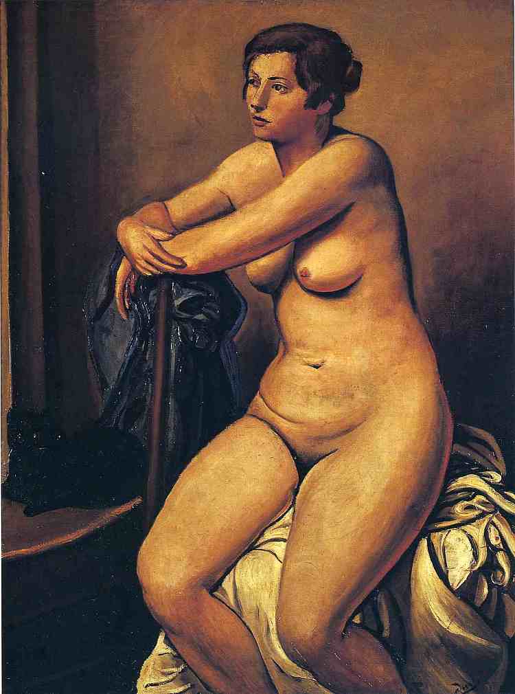 猫附近的裸体雌性 The nude female near the cat (1923)，安德烈·德朗