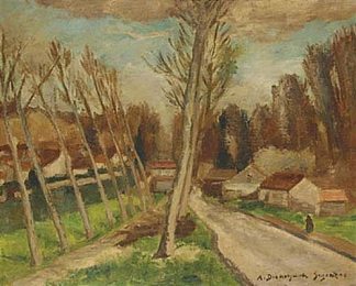 克雷西拉夏佩勒，通往沃朗吉斯的道路 Crecy-la-Chapelle, la route de Voulangis (1935)，安德烈·都那叶·德·斯贡札克