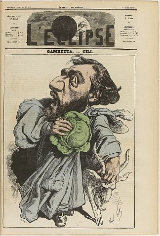 莱昂·甘贝塔的漫画 Caricature of Léon Gambetta (1870)，安德烈·吉尔