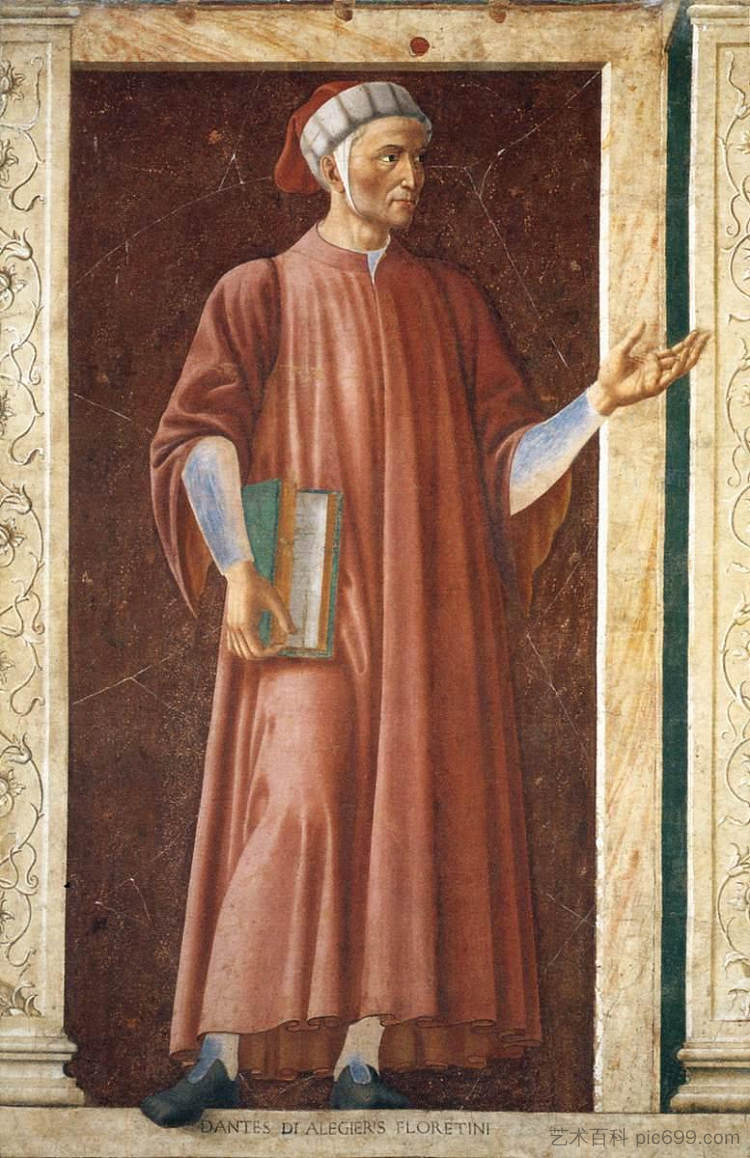 但丁·阿利吉耶里 Dante Alighieri (c.1450; Italy  )，安德烈·德·卡斯塔格诺