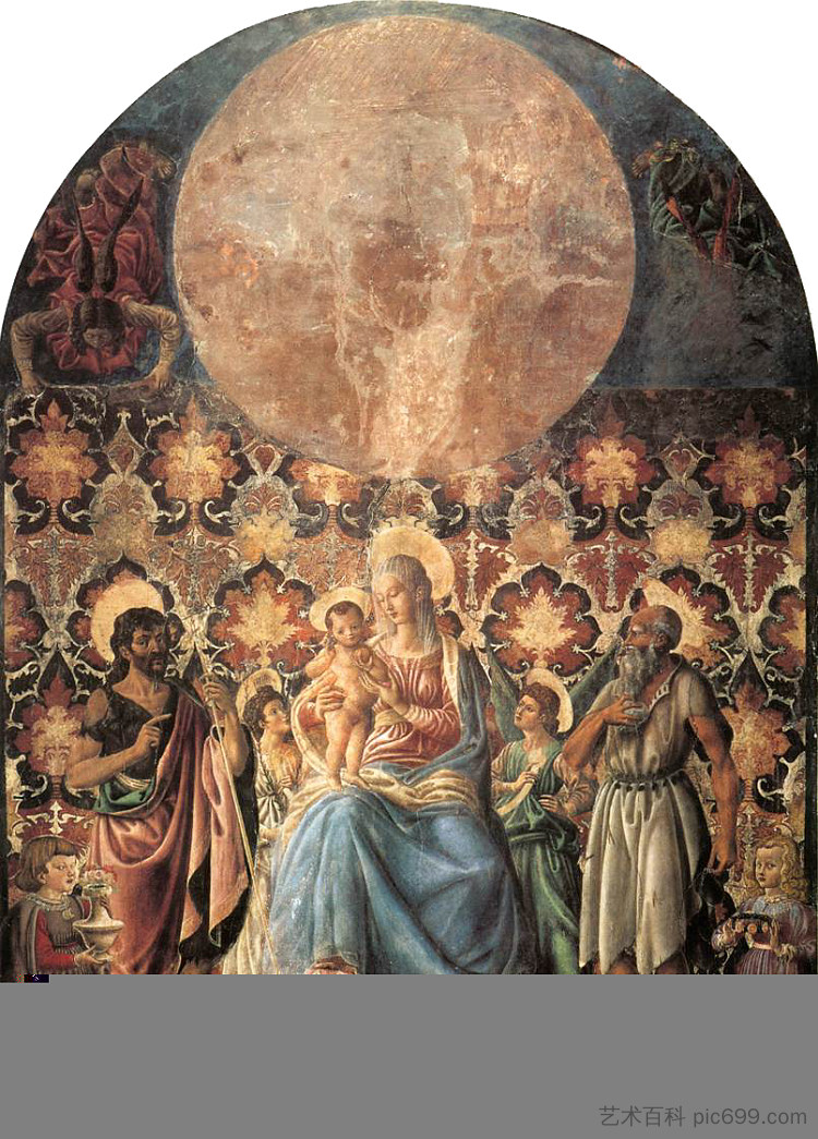 麦当娜和圣子与圣徒 Madonna and Child with Saints (c.1445; Italy ),安德烈·德·卡斯塔格诺