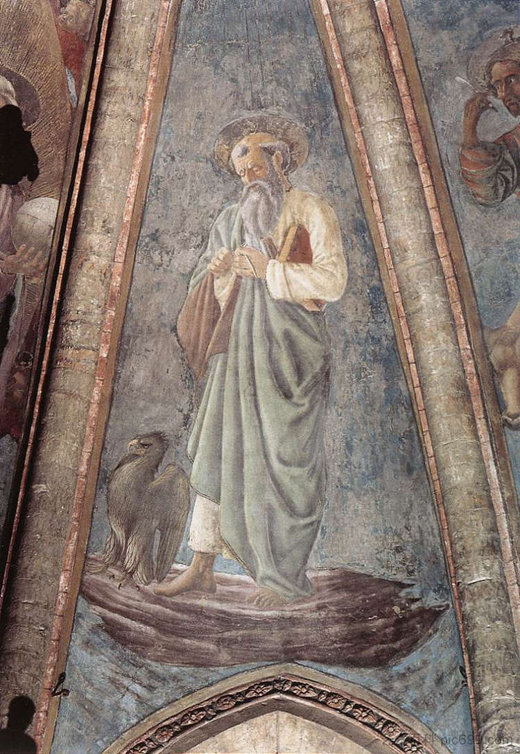 福音传教士圣约翰 St. John the Evangelist (1442; Italy  )，安德烈·德·卡斯塔格诺