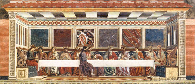 最后的晚餐 The Last Supper (1447; Italy  )，安德烈·德·卡斯塔格诺