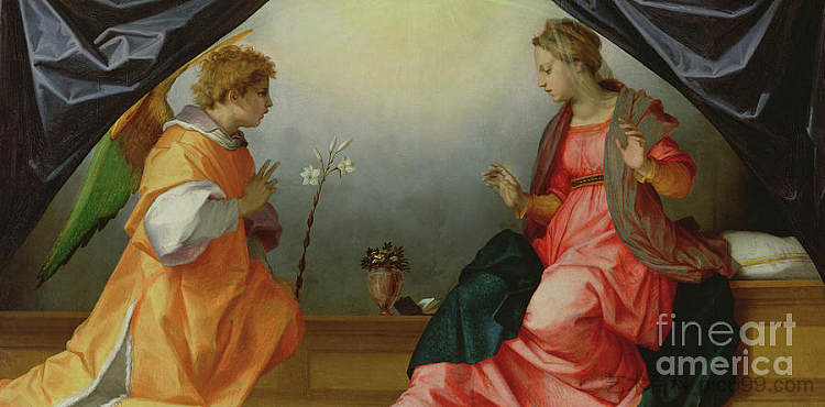 天使报喜 The Annunciation (c.1528)，安德烈·德尔·萨托