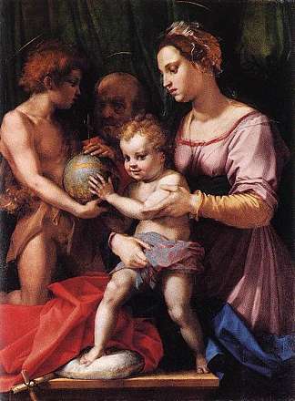 神圣家族（博格里尼） Holy Family (Borgherini) (c.1529)，安德烈·德尔·萨托