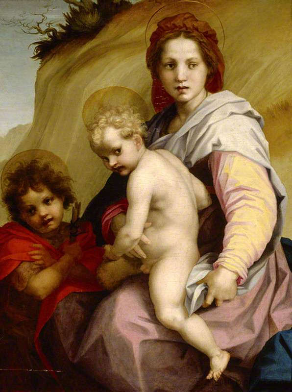 麦当娜和孩子与婴儿施洗者圣约翰（“弗里斯”麦当娜） The Madonna and Child with the Infant Saint John the Baptist (The 'Fries' Madonna)，安德烈·德尔·萨托