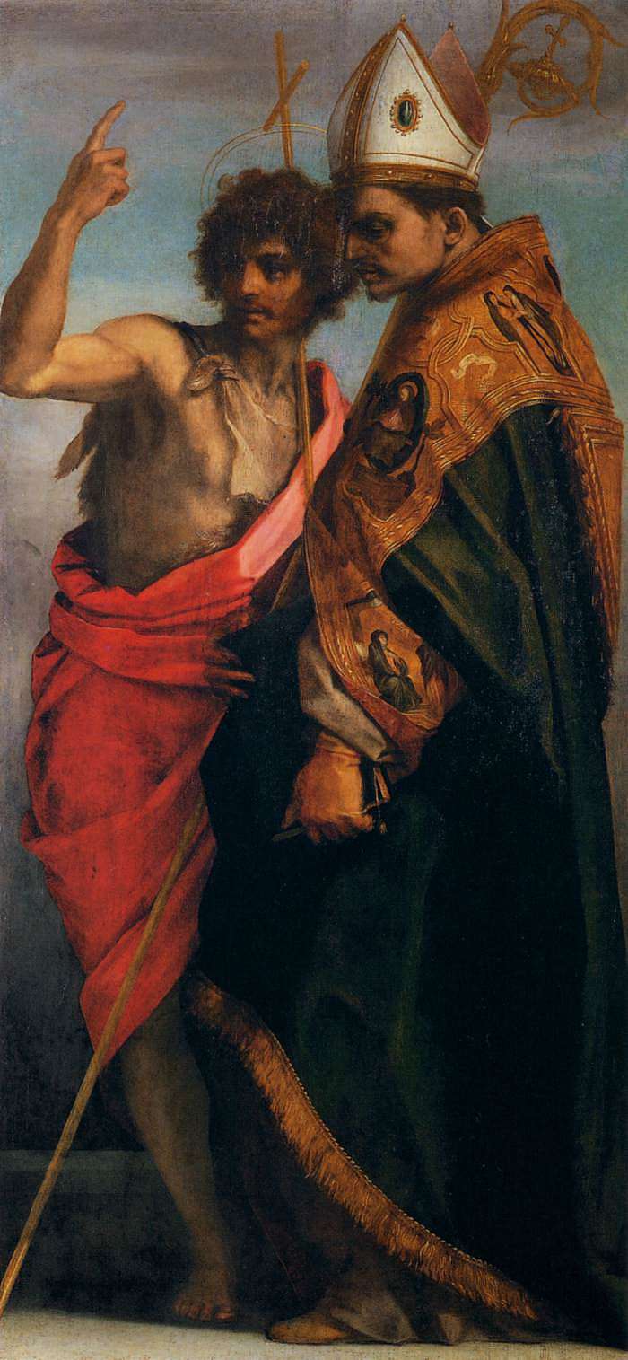 施洗者圣约翰和贝尔纳多·德利·乌贝蒂 Sts John the Baptist and Bernardo degli Uberti (1528)，安德烈·德尔·萨托