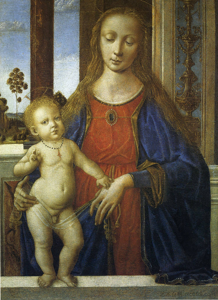 麦当娜和孩子 Madonna and Child (c.1475 - c.1480)，安德烈·德尔·韦罗基奥