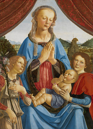 圣母子与两个天使 Virgin and Child with Two Angels (c.1476 – c.1478)，安德烈·德尔·韦罗基奥