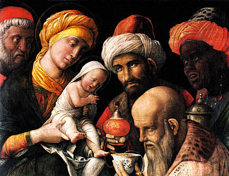 贤士的崇拜 Adoration of the Magi (1500)，安德烈亚·曼特尼亚