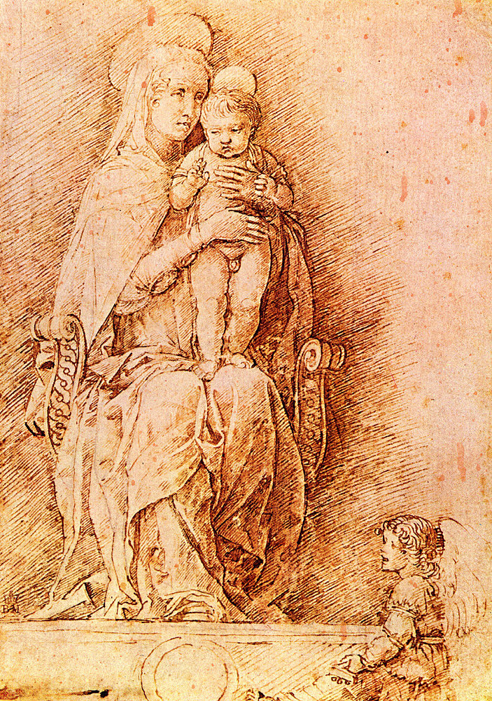 麦当娜和孩子 Madonna and child (c.1490)，安德烈亚·曼特尼亚